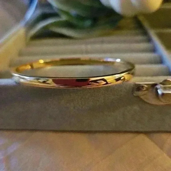 6mm smooth peribox, stainless steel, pure gold PVD plated, waterproof, bracelet - Picture 2 of 6